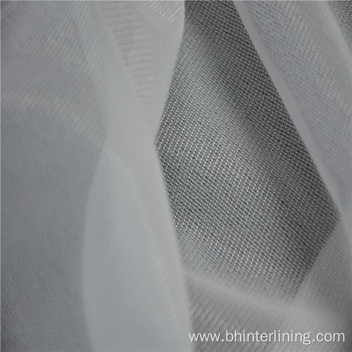 weft insert knitted stretch fusible interlining fabric